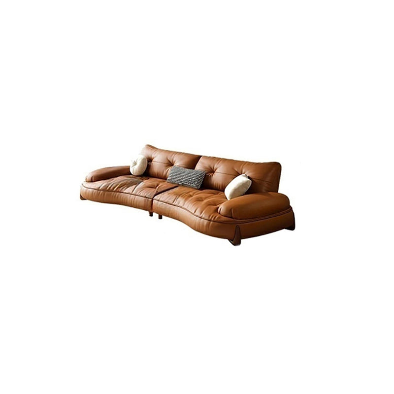 Designer lounge seating with tapered legs, buy sofa online, sofa online, warm tan finish