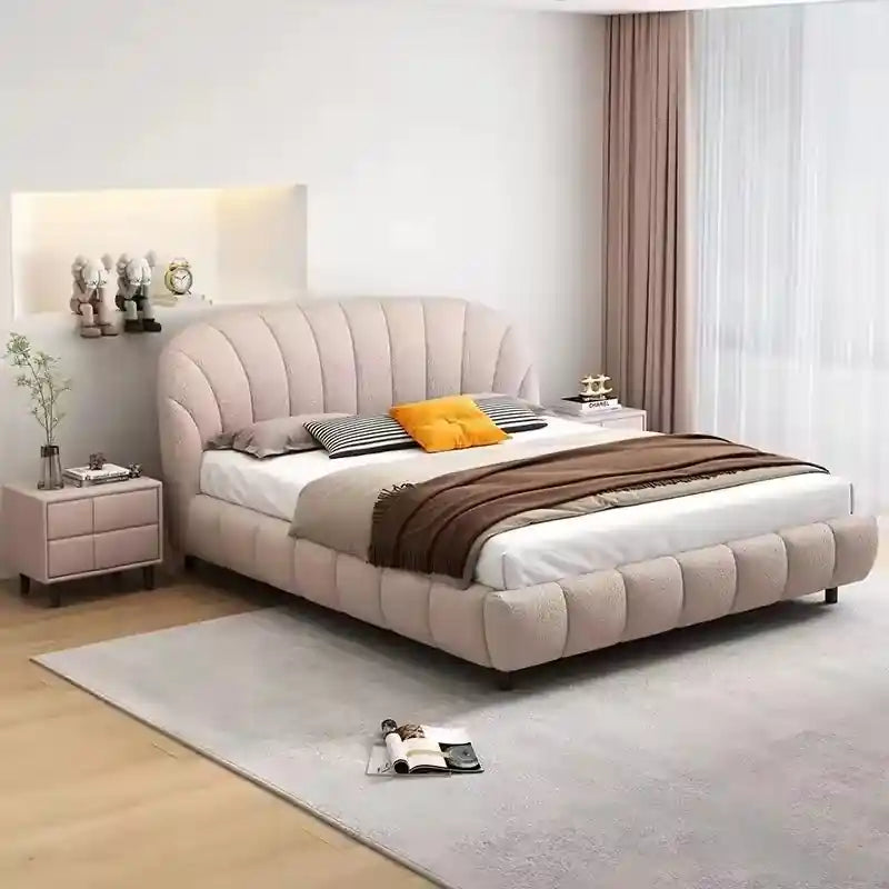 Upgrade your interiors with the Klavo upholstered bed, a refined choice for contemporary homes seeking both comfort and elegant styling.