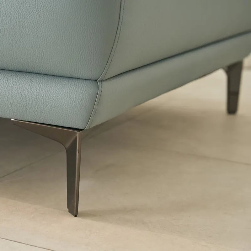refined leather sofa crafted for modern living, combining a clean silhouette with everyday comfort