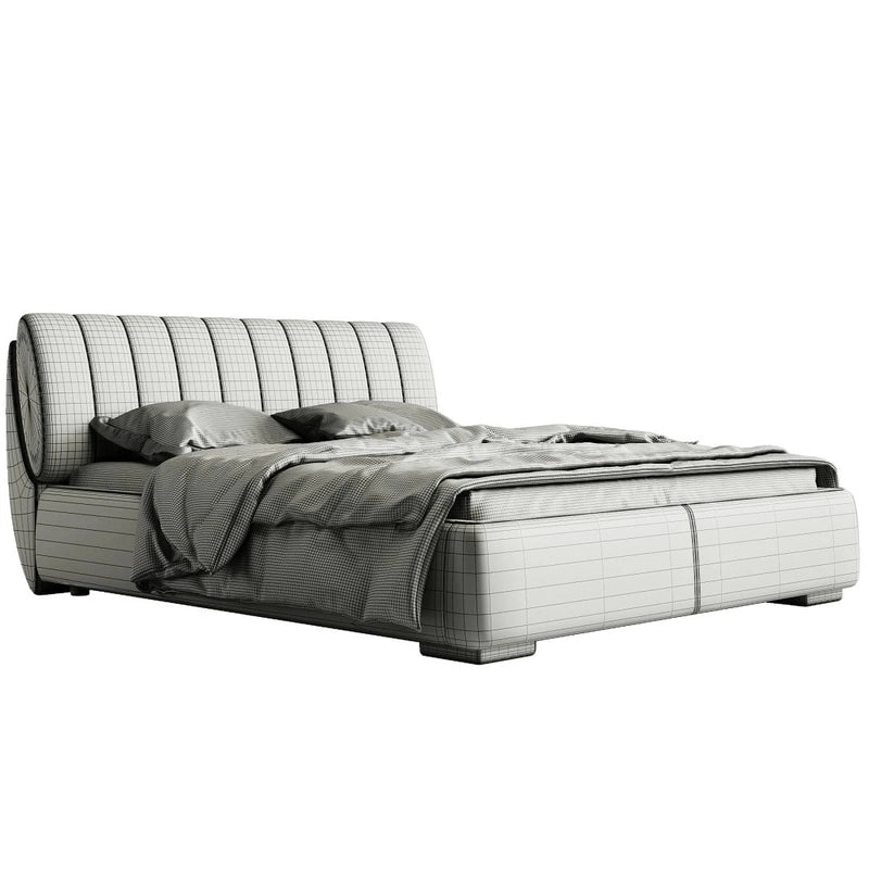 This upholstered couch-style sleeping setup offers a cosy retreat while maintaining