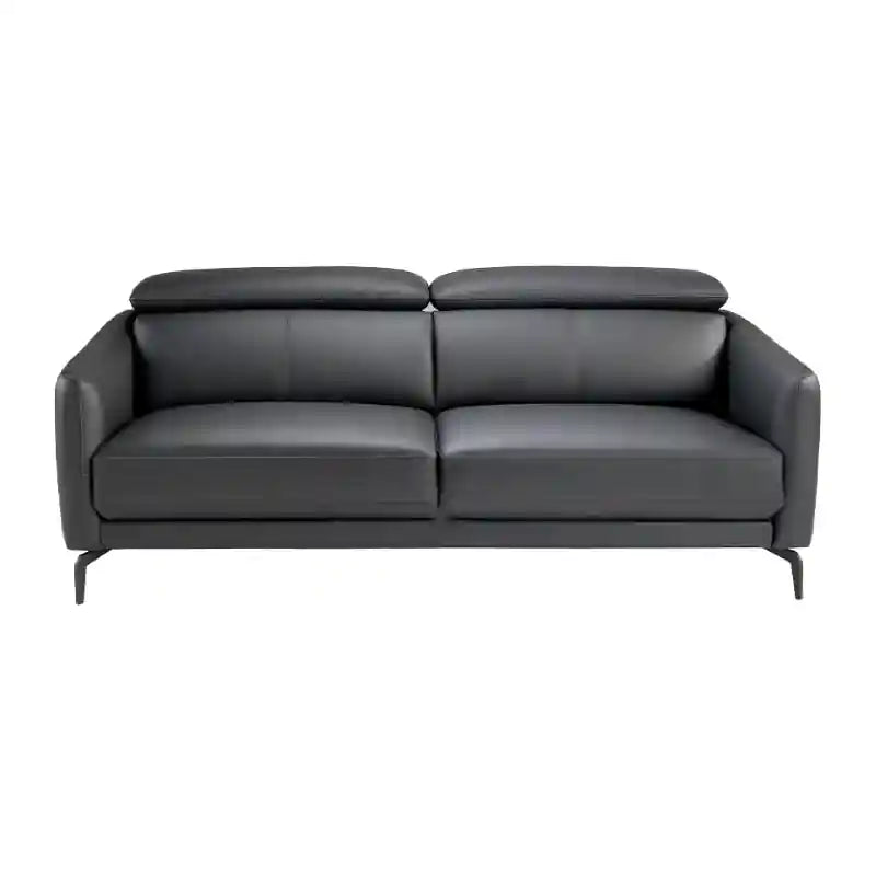 Minimal stitched leather couch, latest sofa design sofa online l shaped sectional black
