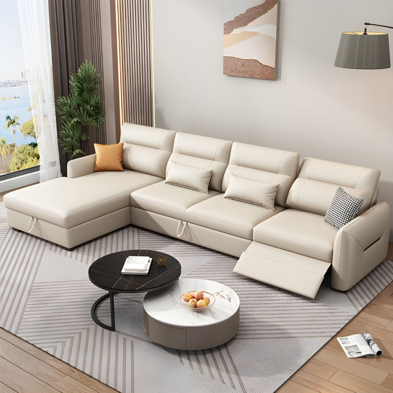 adjustable backrest sofa bed couch sofa cum bed design l shaped faux leather sectional