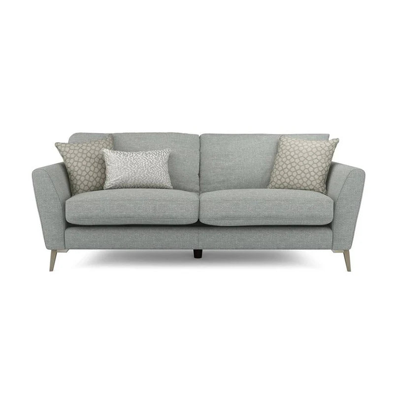  Flared armrest couch with stylish sofa design and 3 seater couch, metal-leg base