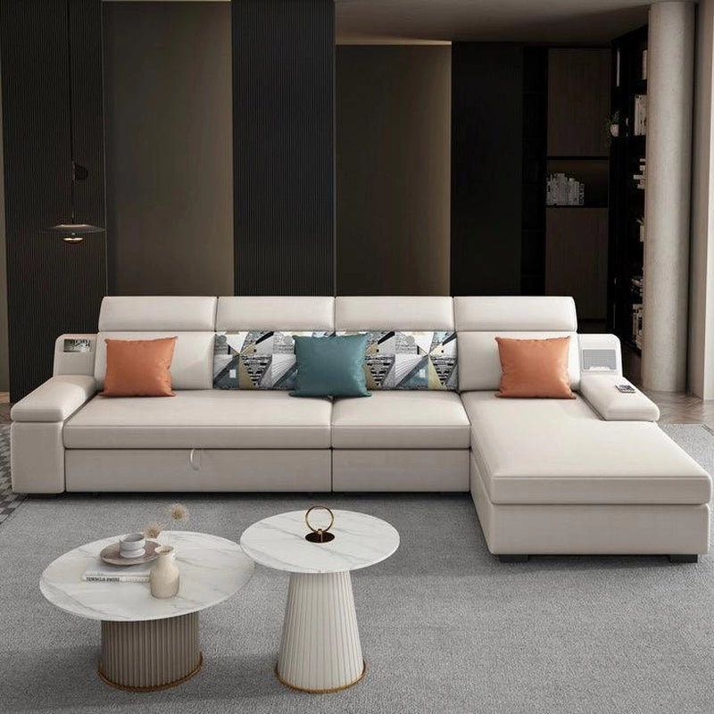 The Bravon Sofacumbed from Edit Furniture is a thoughtfully engineered L-shaped sofa cam bed created for contemporary Indian apartments