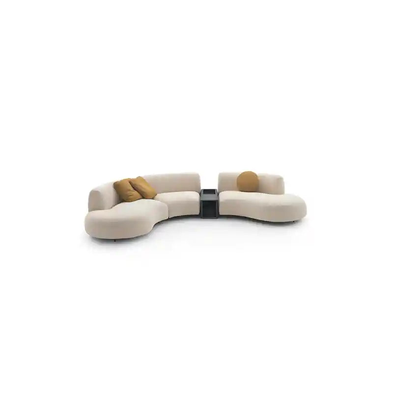 Seamless curved modular sofa elegant finish sofa set design living room couch 4