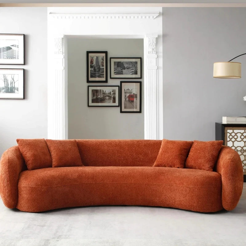 Its rounded kidney shape echoes organic curves, while concealed legs maintain a grounded yet floating effect.