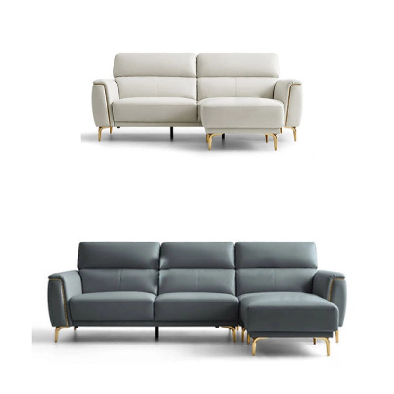 Designed as an elegant l shape sofa set or straight configuration